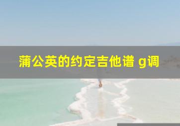 蒲公英的约定吉他谱 g调